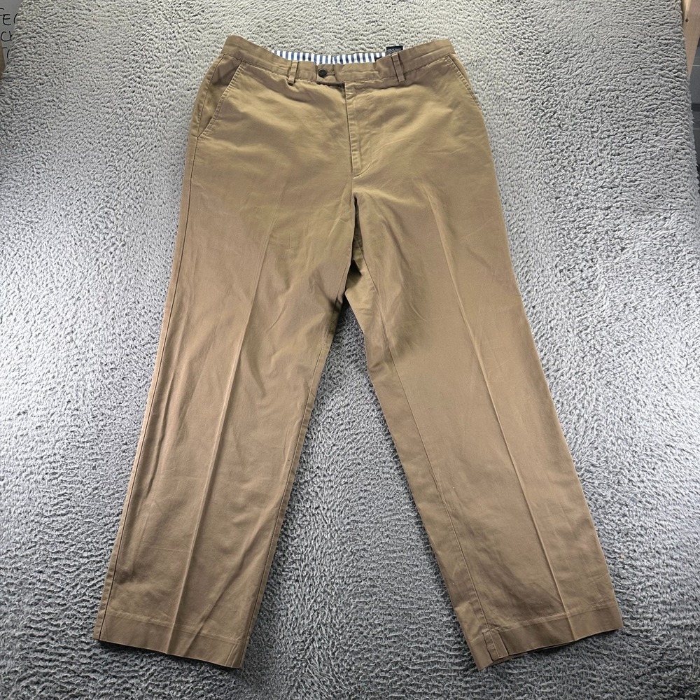 Tommy Hilfiger Pant Mens 34x30 Brown Cotton Chino Straight Leg Office Preppy‎